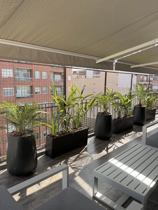 Jardinera Negro Mate 100x20x40 - Imagen 5