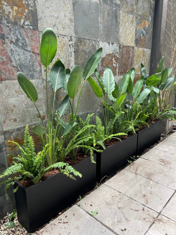 Jardinera Negro Mate 100x20x40 - Imagen 3